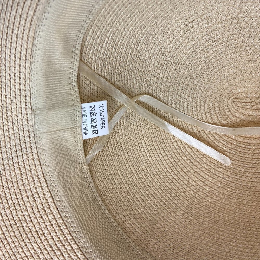 NWOT Sun Floppy Hat Bow 100% Paper - Picture 7 of 7